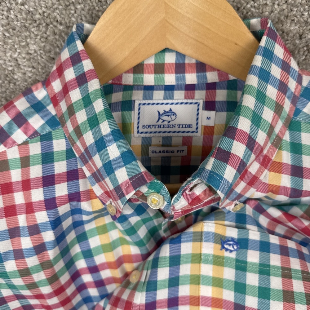 Southern Tide Classic Fit Oxford Button Down Shirt Men's Medium Colorful